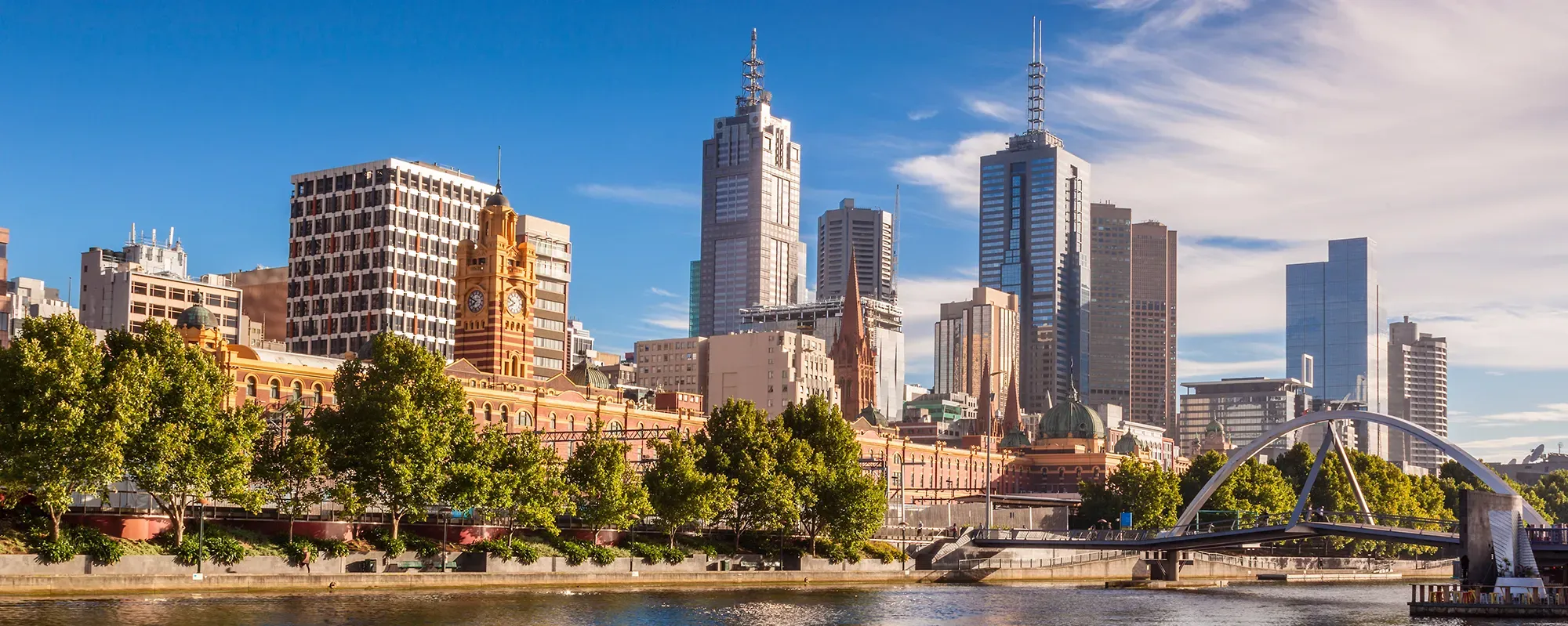 Victoria CBD skyline from the river